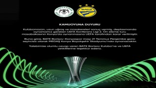 Konyasporun BATE Borisov maçı Konyada oynanacak