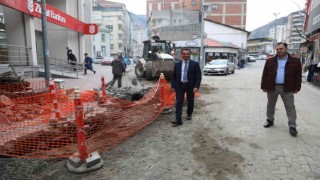 Maçkada doğalgaz çalışmaları yeniden başladı