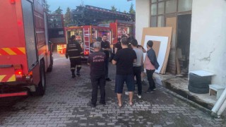 Marangozhanede çıkan yangın korkuttu
