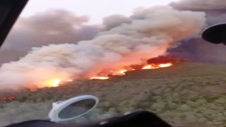 Marmaristeki orman yangını rüzgar nedeniyle büyüdü, ekiplerin müdahalesi sürüyor