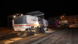 Melikgazide gece yol mesaisi