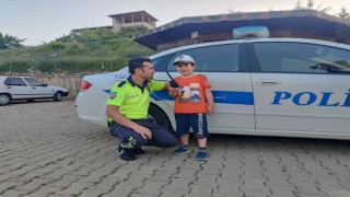 Minik Serdar Utkunun polislik hayali gerçek oldu
