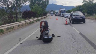 Motosiklet sürücüsü ölümden döndü