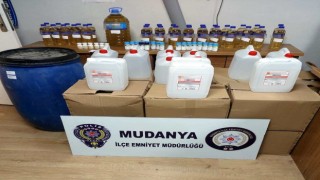 Mudanyada sahte içki operasyonu