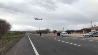 Nevşehirde helikopterle trafik denetimi yapıldı