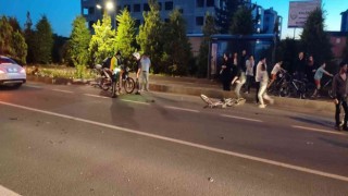 Nevşehirde motosiklet ile bisikletler çarpıştı: 3 yaralı