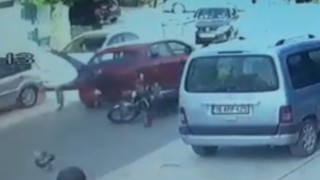 Otomobil ile çarpışan motosiklet sürücüsü yaralandı