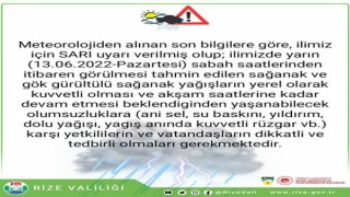 Rize Valiliğinden sel uyarısı