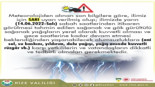 Rize Valiliğinden sel uyarısı yapıldı