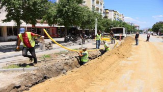 Salihlinin Avar Caddesinde doğalgaz çalışmaları başladı