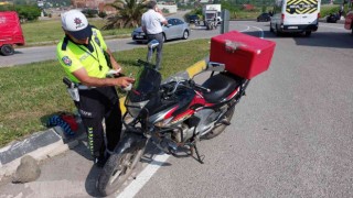 Samsunda motosiklet belediye otobüsüyle çarpıştı: 1 yaralı
