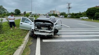 Samsunda trafik kazası: 1 yaralı