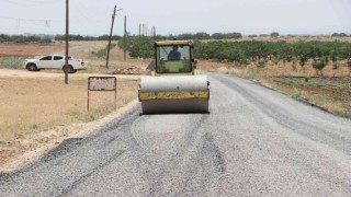 Şanlıurfa kırsalında asfalt çalışması