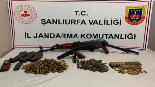 Şanlıurfada uzun namlulu silah ile mühimmat ele geçirildi
