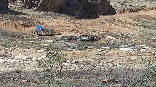Şarampole yuvarlanan traktörün sürücüsü yaralandı