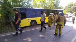 Sarıyerde İETT otobüsü zincirleme kazaya karıştı 6 yaralı