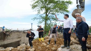 Sele maruz kalan Kastamonuda yaraların sarılması için çalışmalar başladı