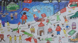 Sinoplu öğrenci, ‘15 Temmuz konulu resim yarışmasında Türkiye birincisi oldu