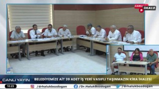 Tarsus Belediyesinin 39 iş yerinin kira ihalesi canlı yayınla yapıldı