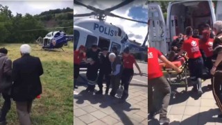 Taşkınların yaşandığı Bartında hasta vatandaşlara helikopterlerle ulaşıldı
