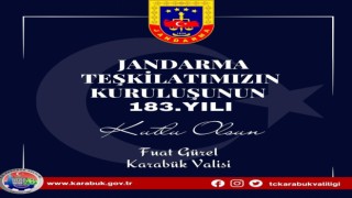 Vali Gürel jandarma teşkilatının kuruluşunu kutladı
