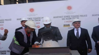 Yalovada Akaryakıt Gemisi Tedariki Projesi sac kesim töreni