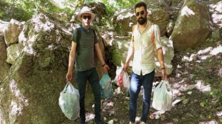 Yüksekovalı dağcılardan dağlarda çöp temizliği