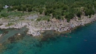 1. “Van Denizi Yüzme Festivali 2 bin 500 rakımlı Nemrut Krater Gölünde sona erdi