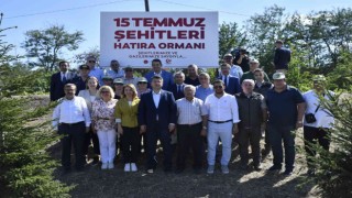 15 Temmuz şehitleri anısına dikilen 251 fidan ve ağaca bakım yapıldı