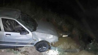 Adıyamanda otomobil şarampole devrildi: 4 yaralı