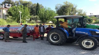 Anamurda köylülere yangına ilk müdahale için su tankeri dağıtıldı
