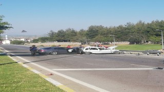 Aynı yöne giden otomobiller çarpıştı: 1 ölü, 7 yaralı