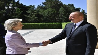 Azerbaycan Cumhurbaşkanı Aliyev, AB Komisyonu Başkanı Leyeni kabul etti