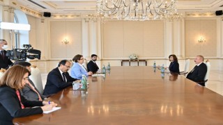 Azerbaycan Cumhurbaşkanı Aliyev, Aile ve Sosyal Hizmetler Bakanı Yanıkı kabul etti