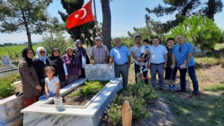 Bafralı şehitler kabirleri başında anıldı