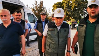 Bakan Kirişci, Datçada yangın bölgesine geldi
