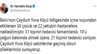 Bakan Kocadan Boludaki zehirlenmelerle ilgili açıklama