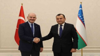 Bakan Soylu, Özbekistan Ulusal Muhafızlar Komutanı Tümgeneral Djuraev ile bir araya geldi