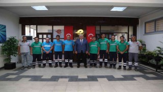 Başkan Atay, yangınla mücadele eden gönüllüleri ağırladı