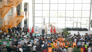 Başkan Gürkan personelle bayramlaştı