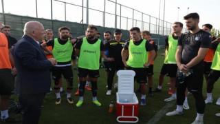 Başkan Sekmen, BB Erzurumspor antrenmanını izledi