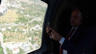 Başkan Yalçın Talası helikopterden denetledi