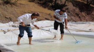 Batmanda 4 asırdır dede mesleği yapan köylüler, haftada 150 ton tuz çıkartıyor