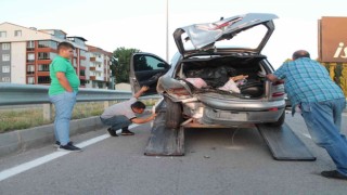 Bayburtta iki otomobil çarpıştı: 5 yaralı