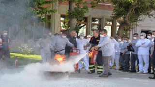 Bozüyük Belediyesi İtfaiyesinden yangın eğitimi