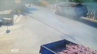 Bursada facia teğet geçti...O anlar kamerada