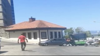 Bursada yolda kalan sürücünün yardımına polis yetişti