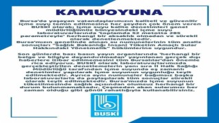 BUSKİden açıklama