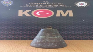 Çanakkalede tarihi kilise çanı ele geçirildi