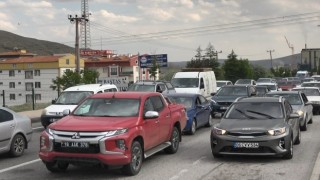 Çankırıda bayram trafiği yoğunluğu